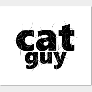 Cat Guy Gray Hair Posters and Art